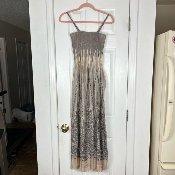 Anthropologie Lapis Floral Crepe Smocked Converter Maxi Dress - Picture 1 of 6